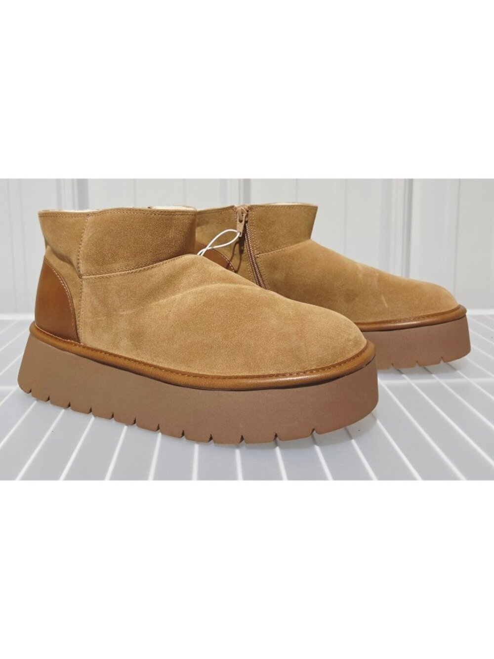 Wild Fable Missy Chestnut Brown Faux Suede & Shearling Lined Boots -- Women's 8